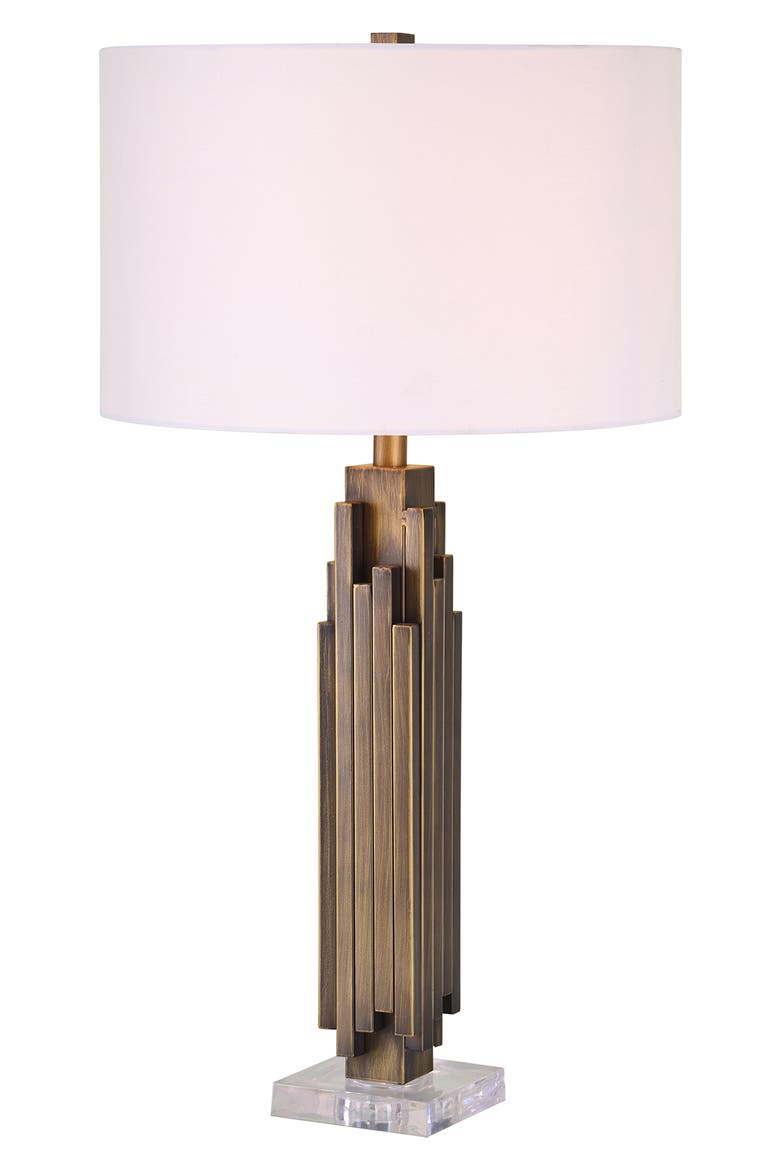 Gabriel Table Lamp, Alternate, color, ANTIQUE BRASS CLEAR