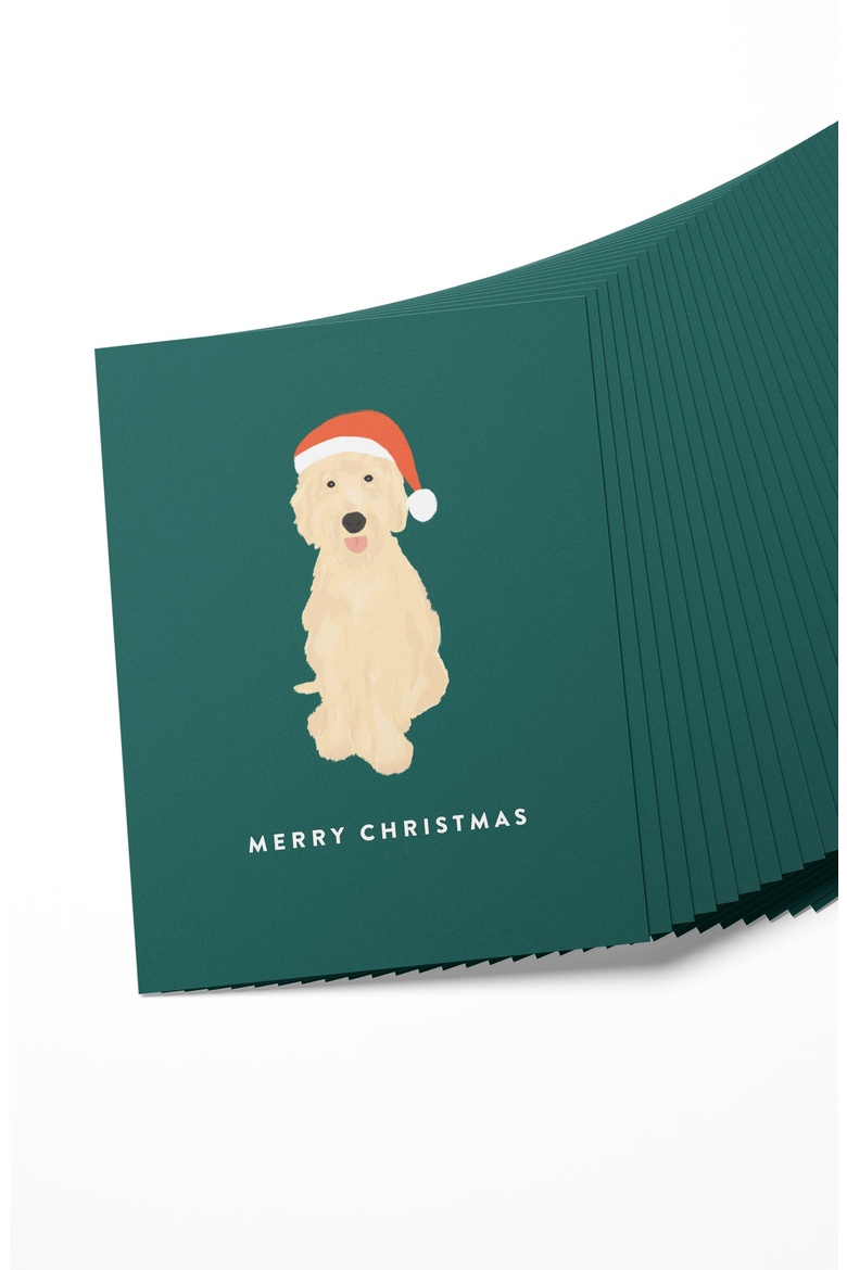 Santa Doodle Christmas Boxed Set of 8 Cards, Alternate, color, Santa Doodle
