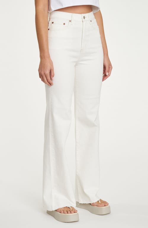 Daze Far Out Raw Hem Jeans In Cream