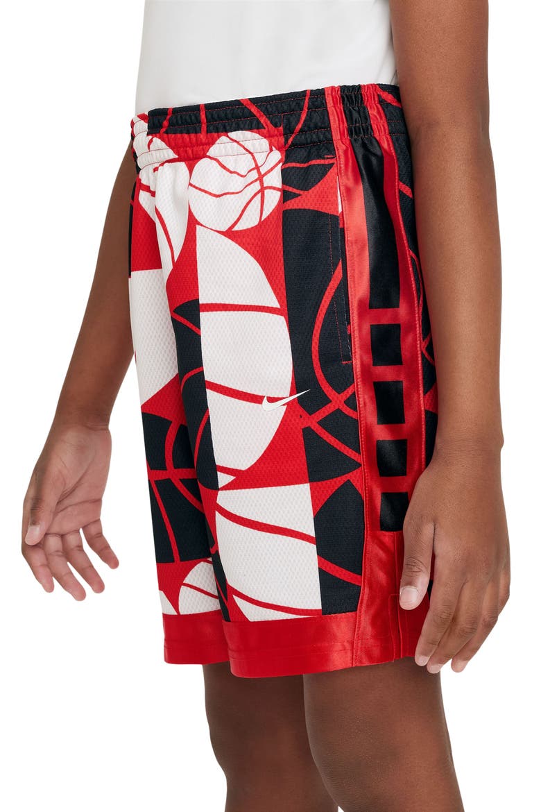 Kids' Dri-FIT Basketball Shorts, Alternate, color, UNIVERSITY RED/ BLACK/ WHITE