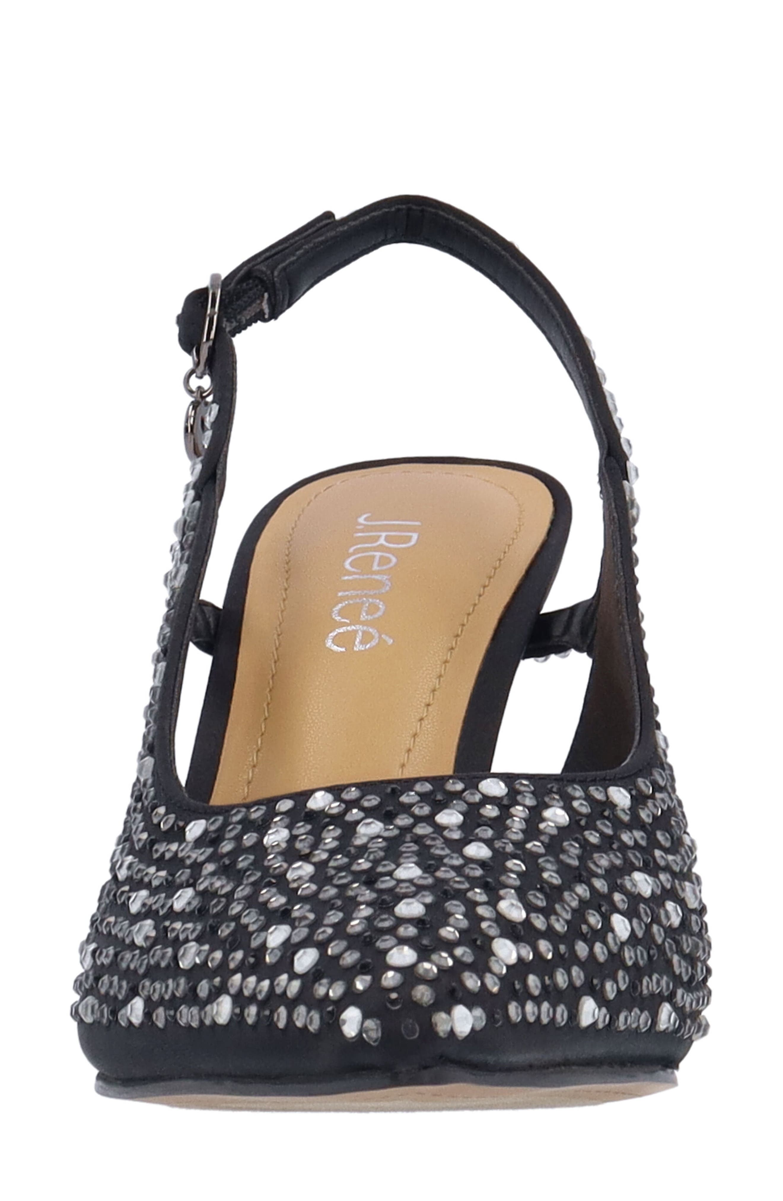 J. Reneé Viviene Slingback Pointed Toe Pump, Alternate, color, Black