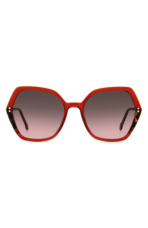 55mm Gradient Geometric Sunglasses