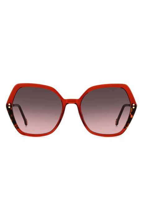 Carolina Herrera 55mm Gradient Geometric Sunglasses