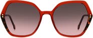 Carolina Herrera 55mm Gradient Geometric Sunglasses