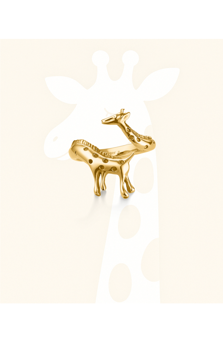 Hey Harper Giraffe Ring, Main, color, Gold