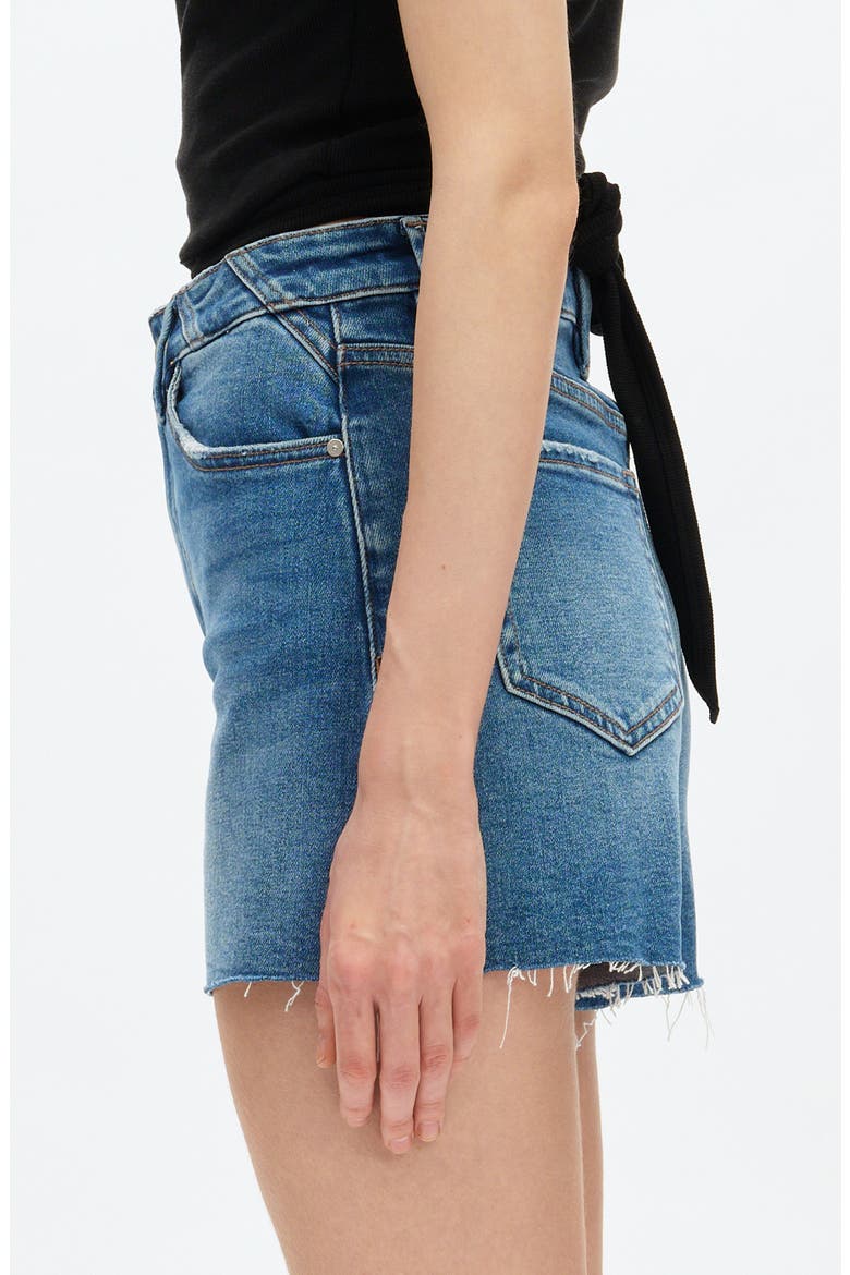 Valentine High Waist Cutoff Denim Shorts, Alternate, color, MEDIUM BLUE