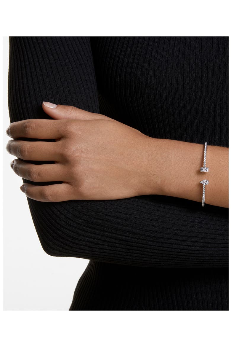 Mesmera Attract Bangle Bracelet, Alternate, color, SILVER
