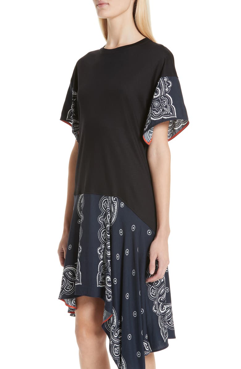 Adeam Handkerchief T-Shirt Dress, Alternate, color,