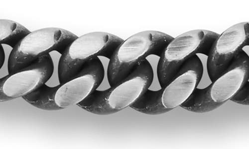 Yield Of Men Oxidized 5mm Curb Chain Bracelet In Silver