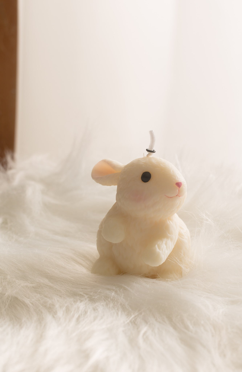 Southlake Gifts Blushing Bunny Candle In Looking Left