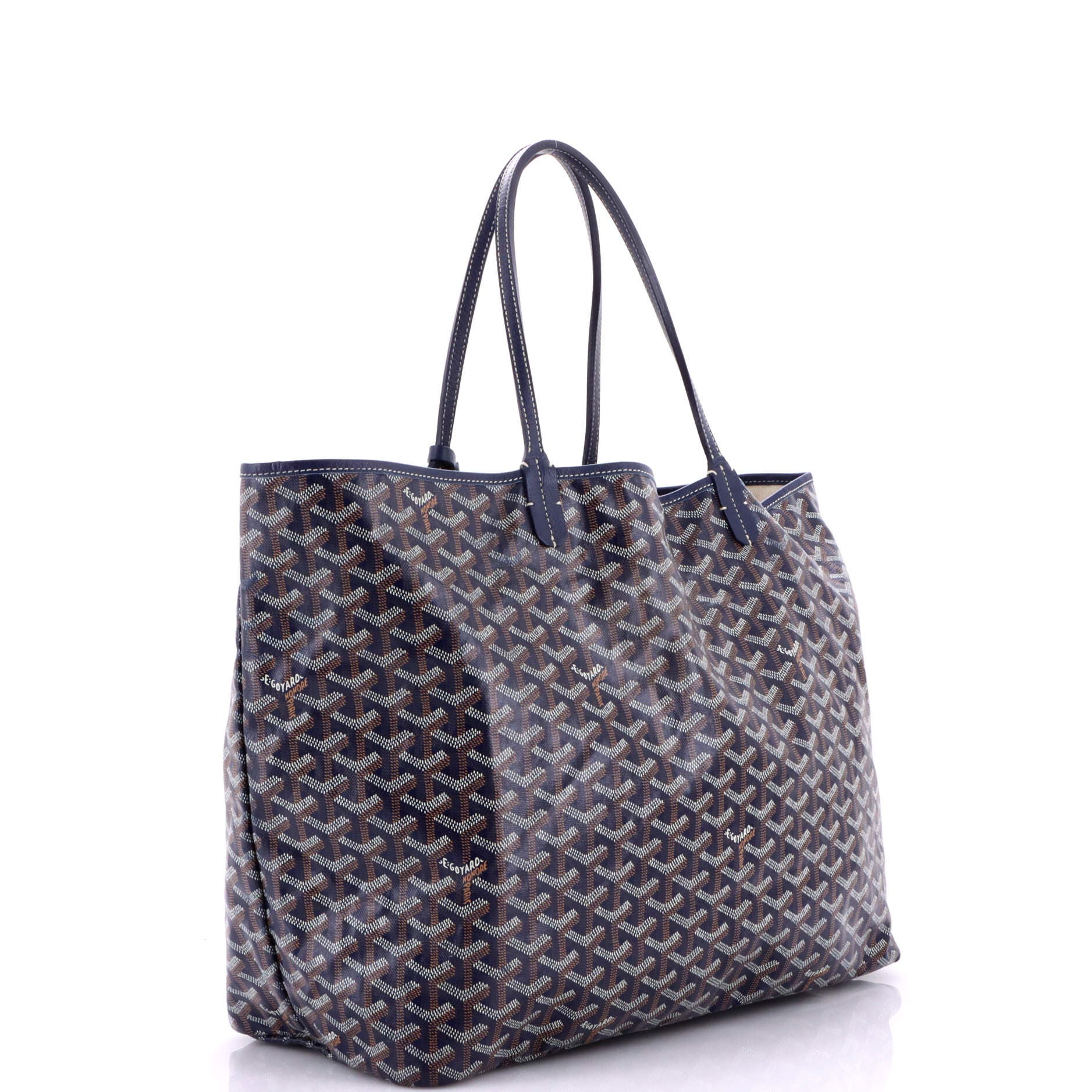 Pre-Owned Goyard Saint Louis Tote Coated Canvas GM, Alternate, color, Blue