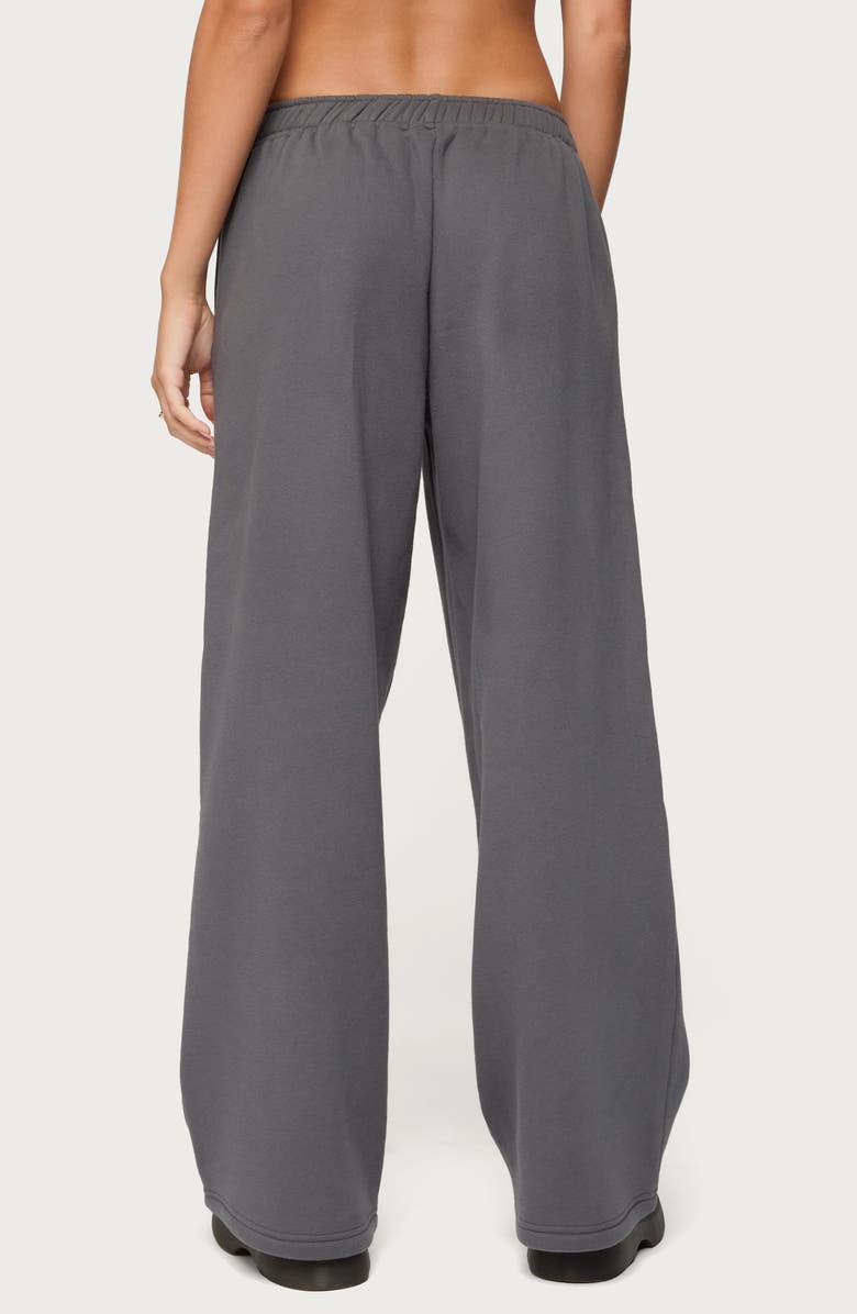 EDIKTED To You Fuzzy Logo Sweatpants, Alternate, color, Dark-Gray