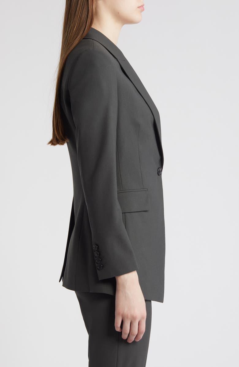 Theory Stretch Wool Cutaway Blazer, Alternate, color, Dark Olive