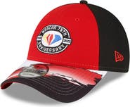 New Era Men's New Era Red/Black NASCAR 75th Aniversary 9FORTY Visor Streak Snapback Adjustable Hat