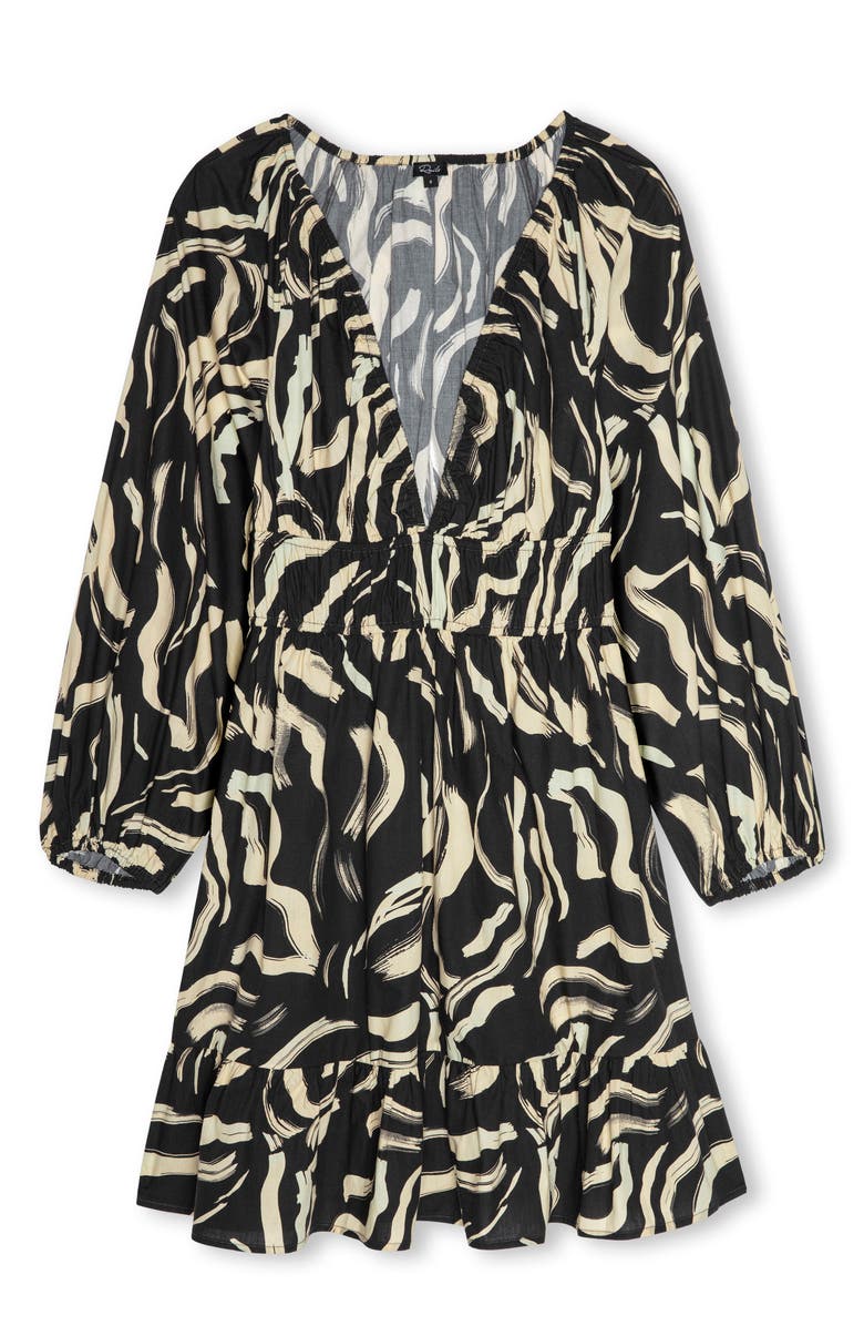 Rails Krina Long Sleeve Brushstroke Print Dress, Alternate, color, Caicos