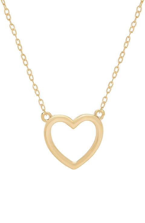 Open Heart Pendant Necklace
