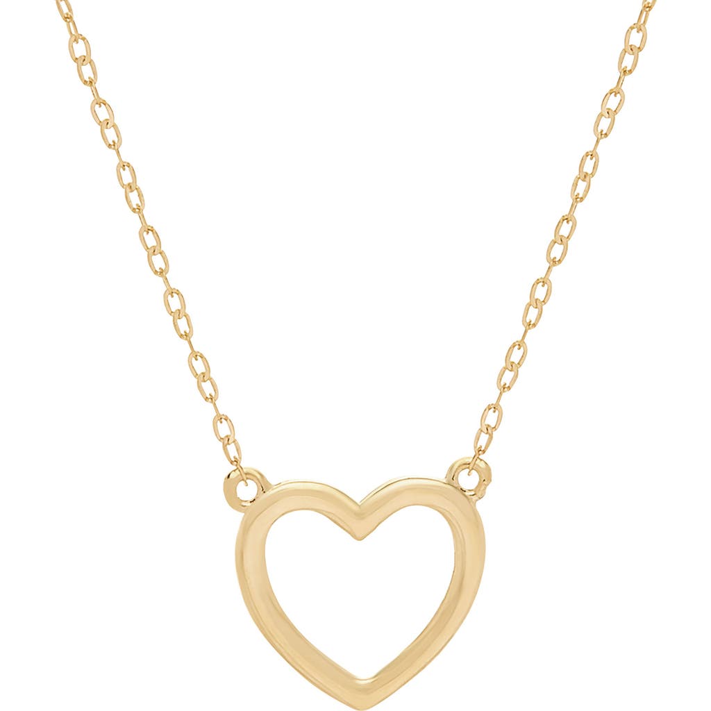 Frankie & Zoe Open Heart Pendant Necklace In Gold