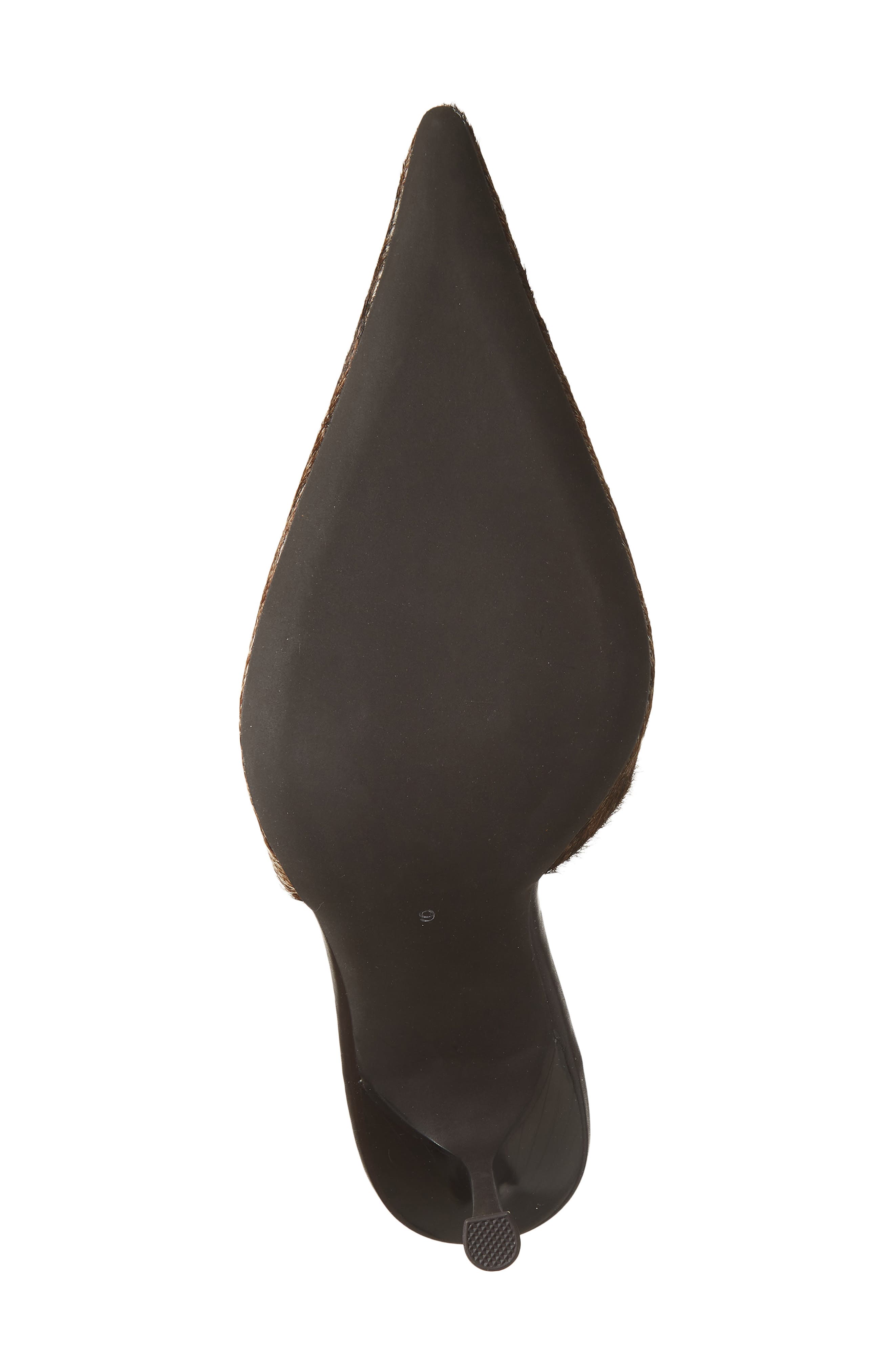 Jeffrey Campbell Robyn Genuine Calf Hair Pointed Toe Mule, Alternate, color, Black Brown Longhair