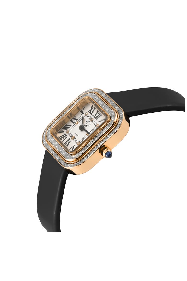 Bellagio Diamond Swiss Bracelet Watch, 30mm, Alternate, color, BLACK