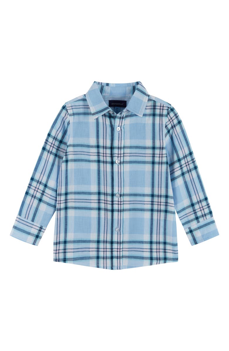 Andy & Evan Plaid Shirt, Bow Tie, Vest & Pants Set, Alternate, color, 