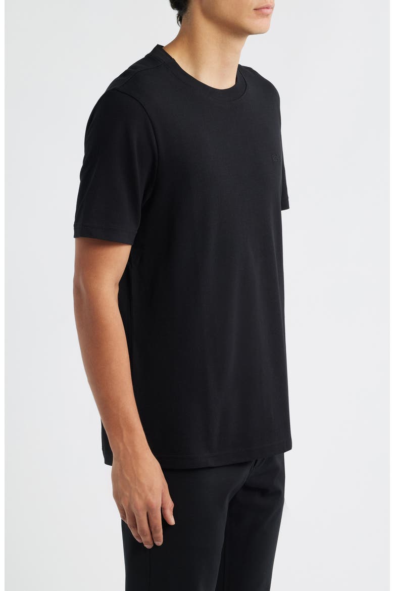 Taddy Cotton Piqué T-Shirt, Alternate, color, BLACK