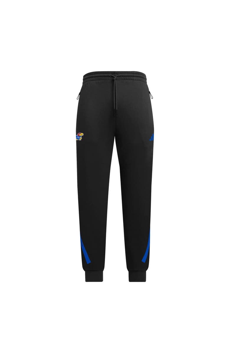 adidas Black Kansas Jayhawks Z.N.E. Pants, Alternate, color, Black
