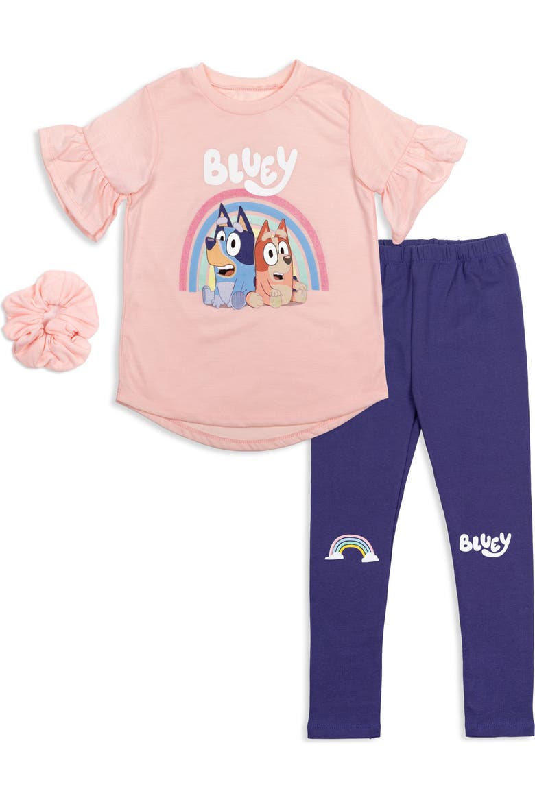 T-Shirt and Leggings Set, Main, color, Pink Bluey Bingo