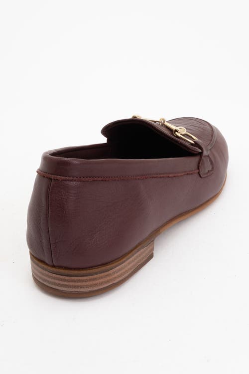 Forever & Always Shoes Rory Leather Bit Loafer In Burgundy Brown Leather