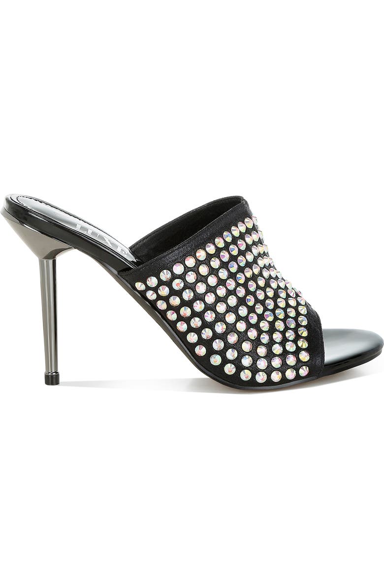 LONDON RAG Farasha Rhinestone Pump Sandal, Alternate, color, Black