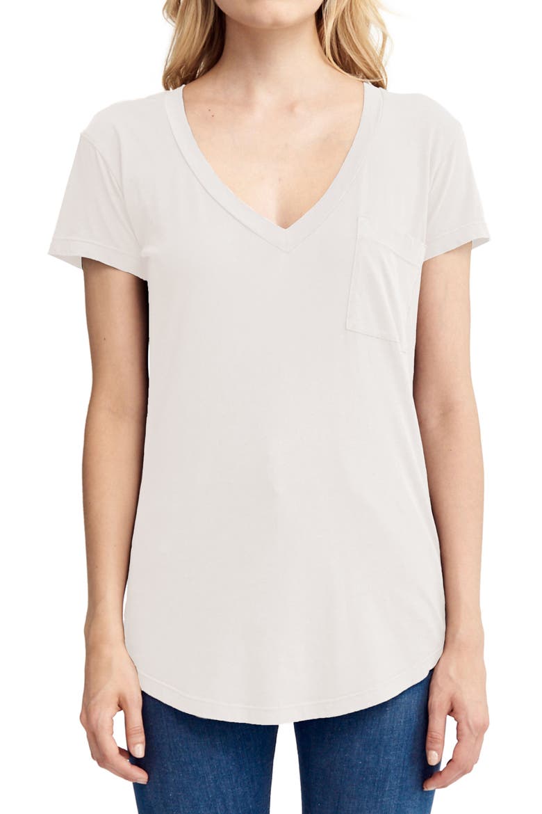 V-Neck Pocket Tee, Main, color, VANILLA