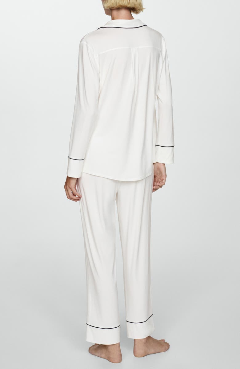 MANGO Piped Pajamas, Alternate, color, 