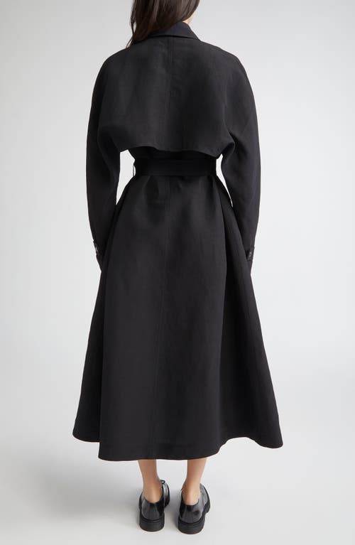 Partow Delaney Trench Coat In Black