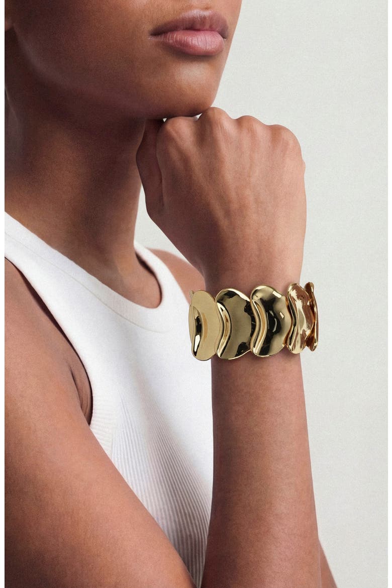 Nina Stretch Bracelet, Alternate, color, GOLD