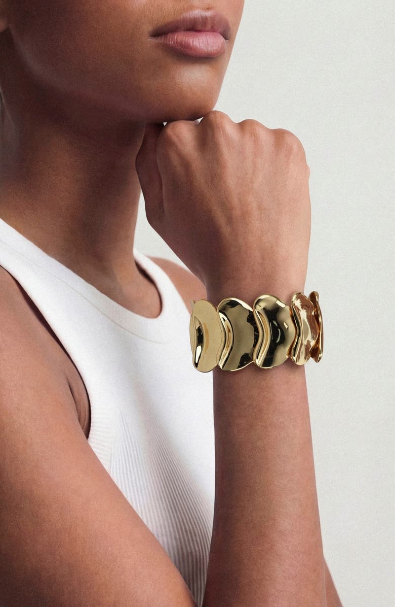 st. Moran Nina Stretch Bracelet, Alternate, color, Gold