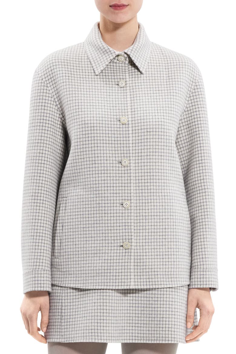 Check Wool Shirt Jacket, Alternate, color, IVORY MULTI - CHK