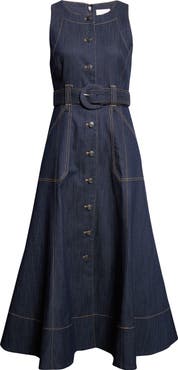 Cinq à Sept Cezanne Denim Midi Dress