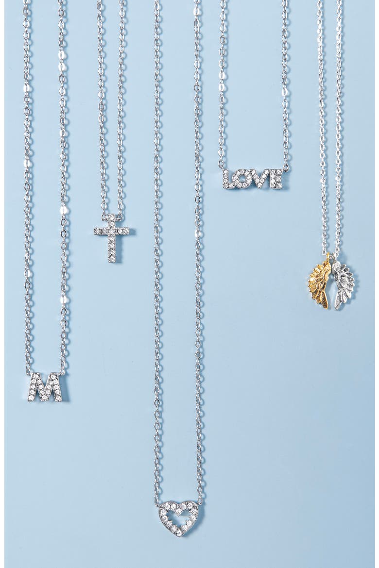 She Believed She Could Wings Necklace, Alternate, color, SILVER/ GOLD