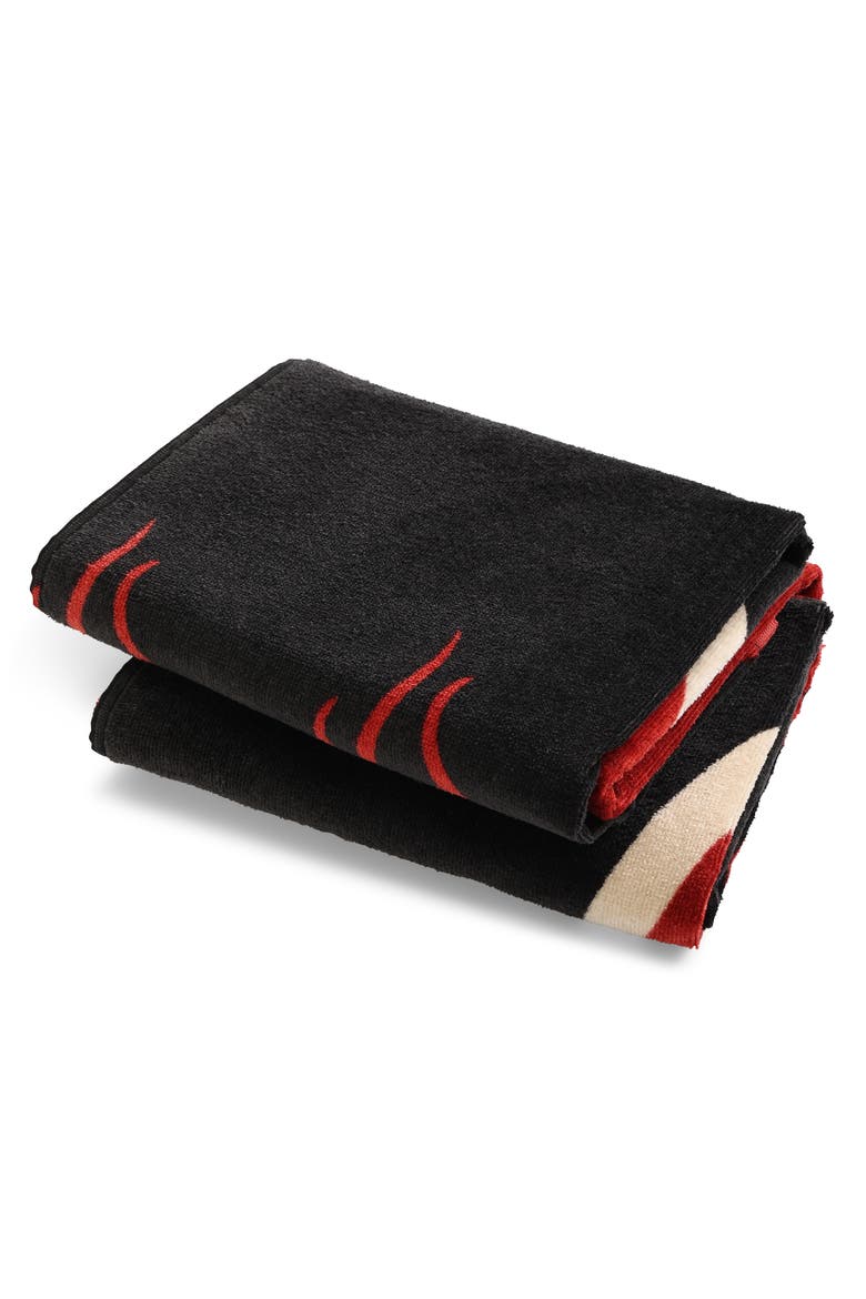 Iconic Y2K 100% Cotton 30"x60" Beach Towel | Hot Pink Cheetah, Alternate, color, Nitro