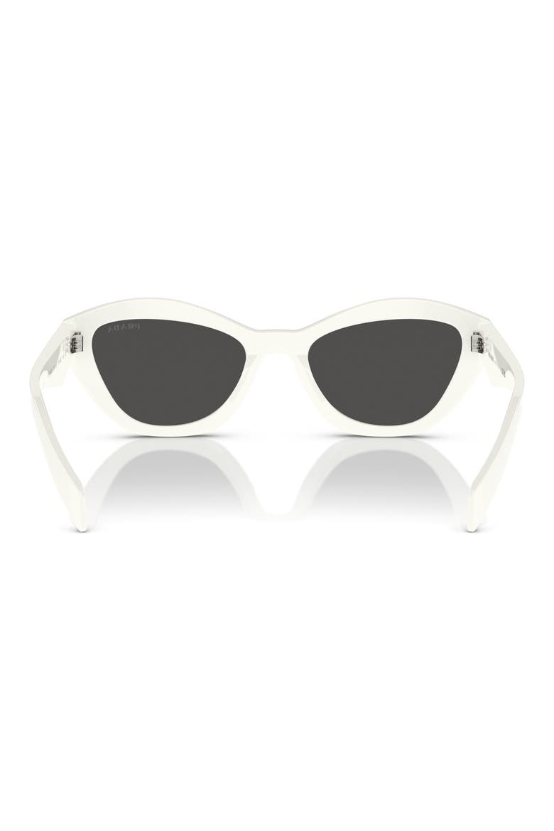 55mm Butterfly Sunglasses, Alternate, color, WHITE