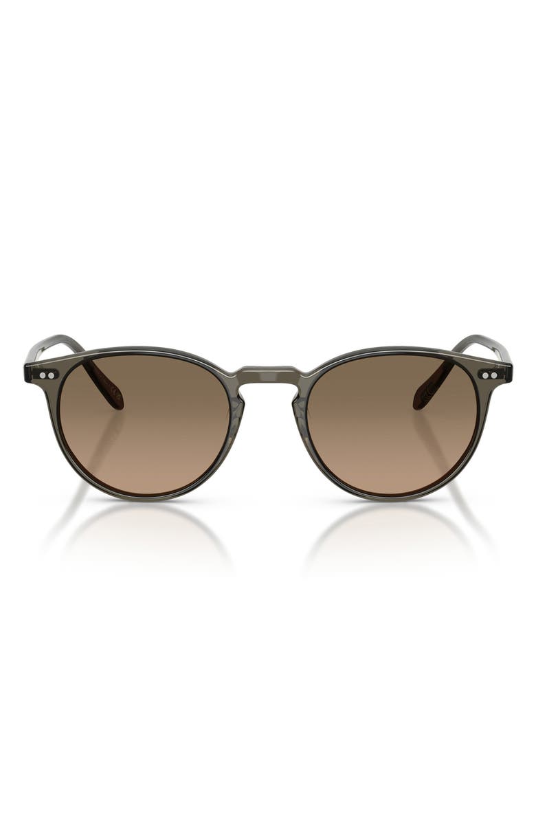 Oliver Peoples 49mm Riley Sun Polarized Phantos Sunglasses, Main, color, Inkwell / Sandstone
