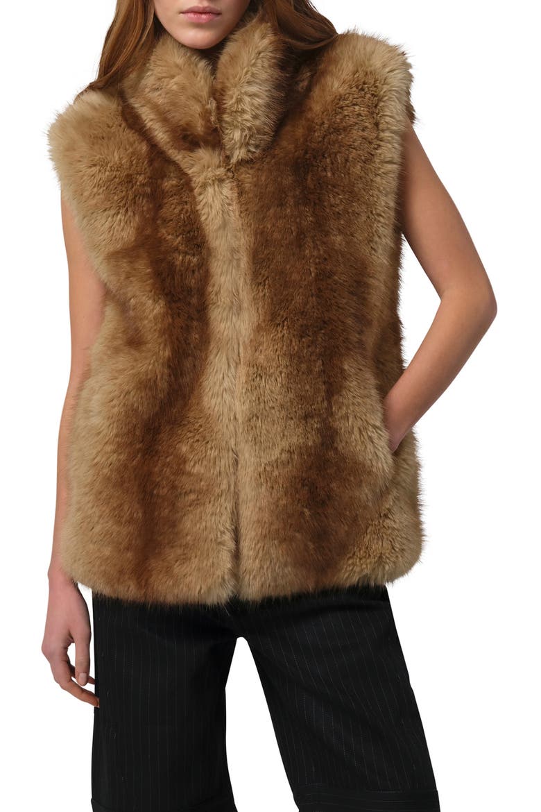 Laila Faux Mink Vest, Main, color, BLONDE MINK