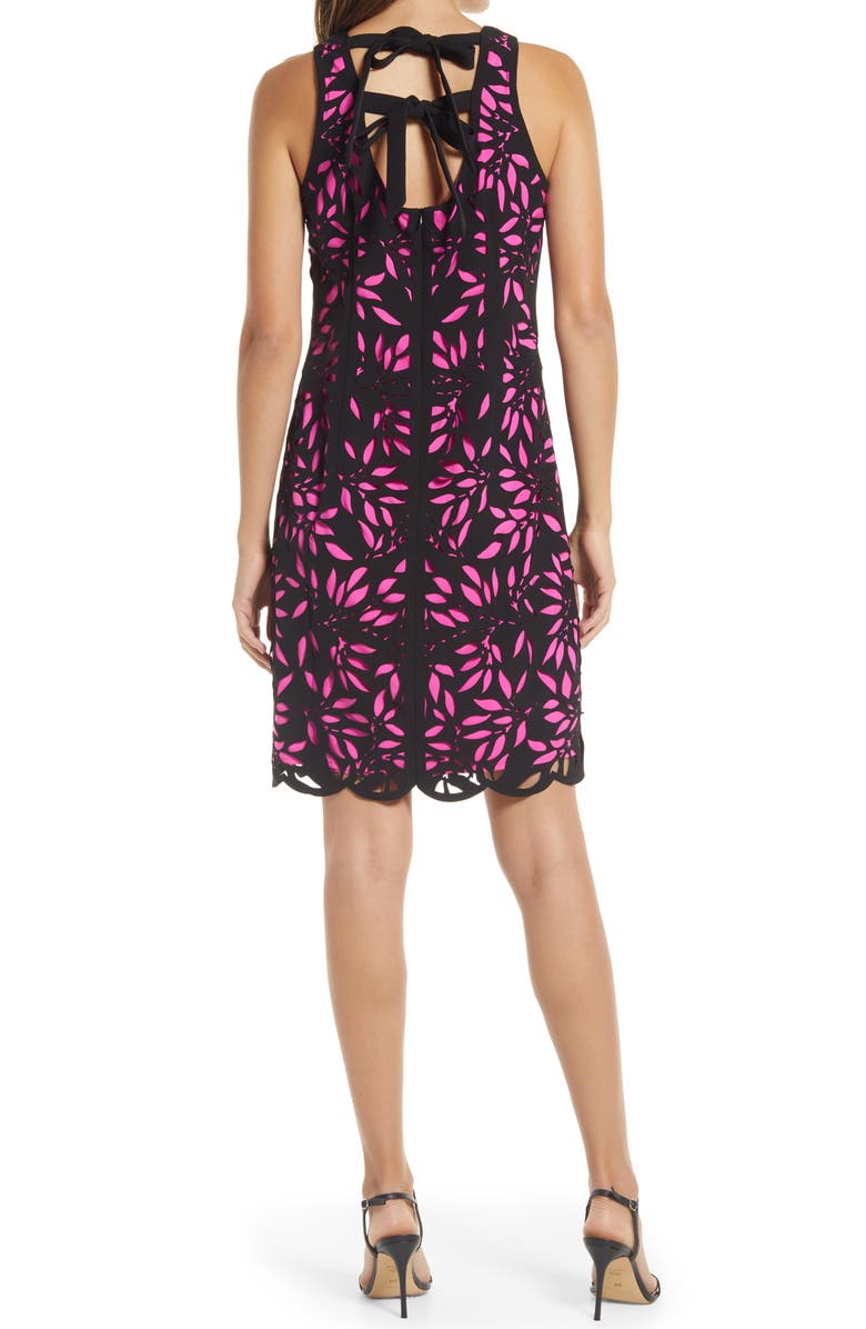Shani Laser Cut Lace Sheath Dress, Alternate, color,