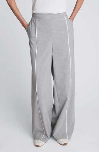 Kenneth Cole Piping Detail Wide Leg Pants