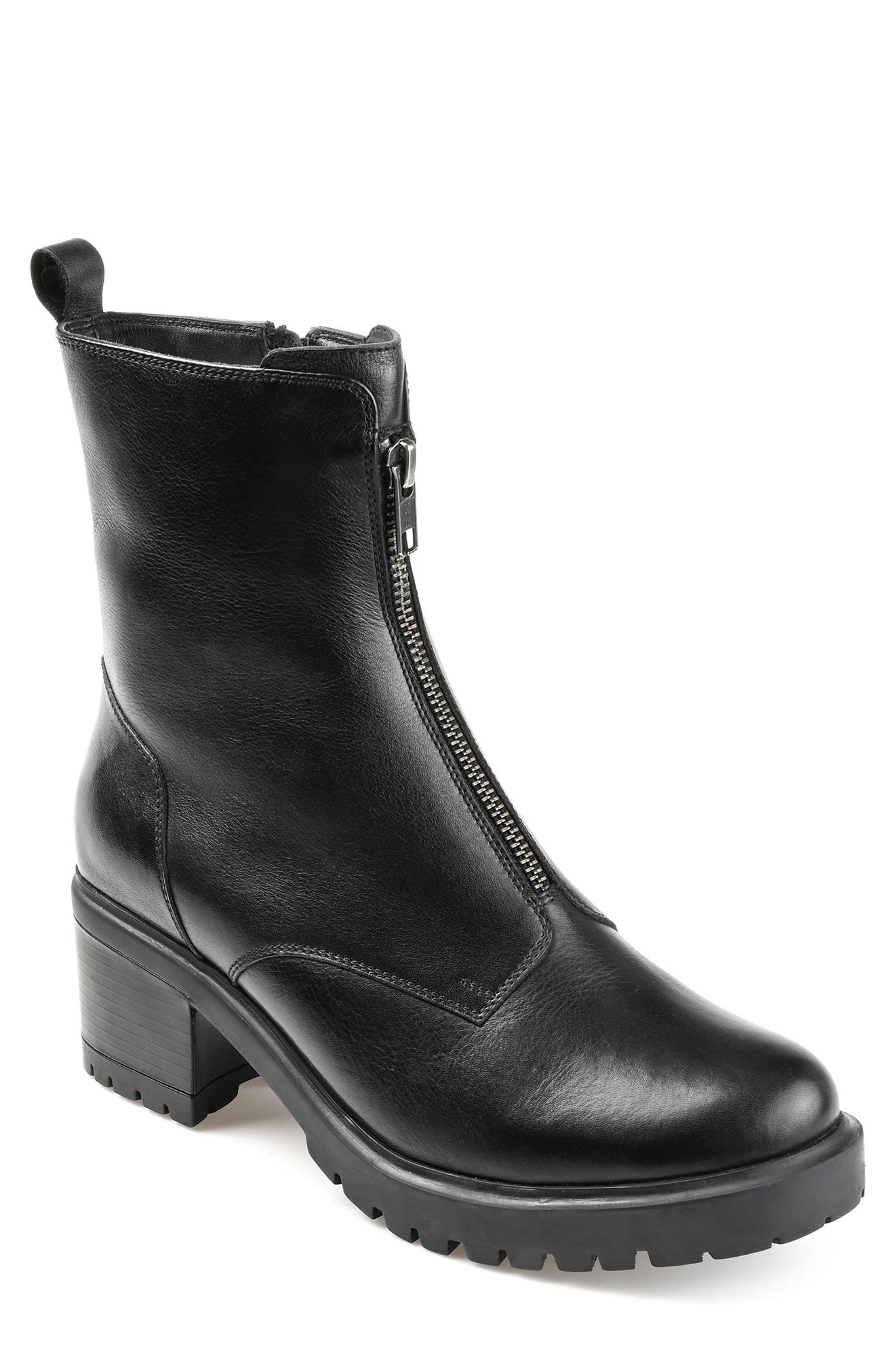 Journee Signature Norrah Leather Boot, Main, color, 