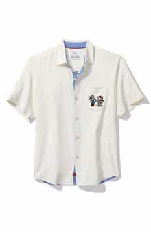 Tommy Bahama Deck the Palms Short Sleeve Silk Button-Up Shirt