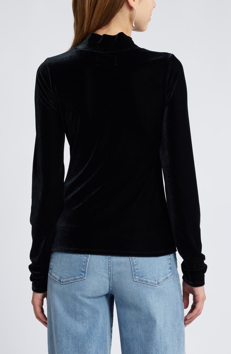 Open Edit Long Sleeve Velvet Top, Alternate, color, 