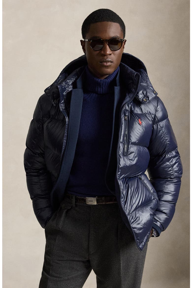 The Gorham Glossed Down Jacket, Alternate, color, NAVY GLOSS