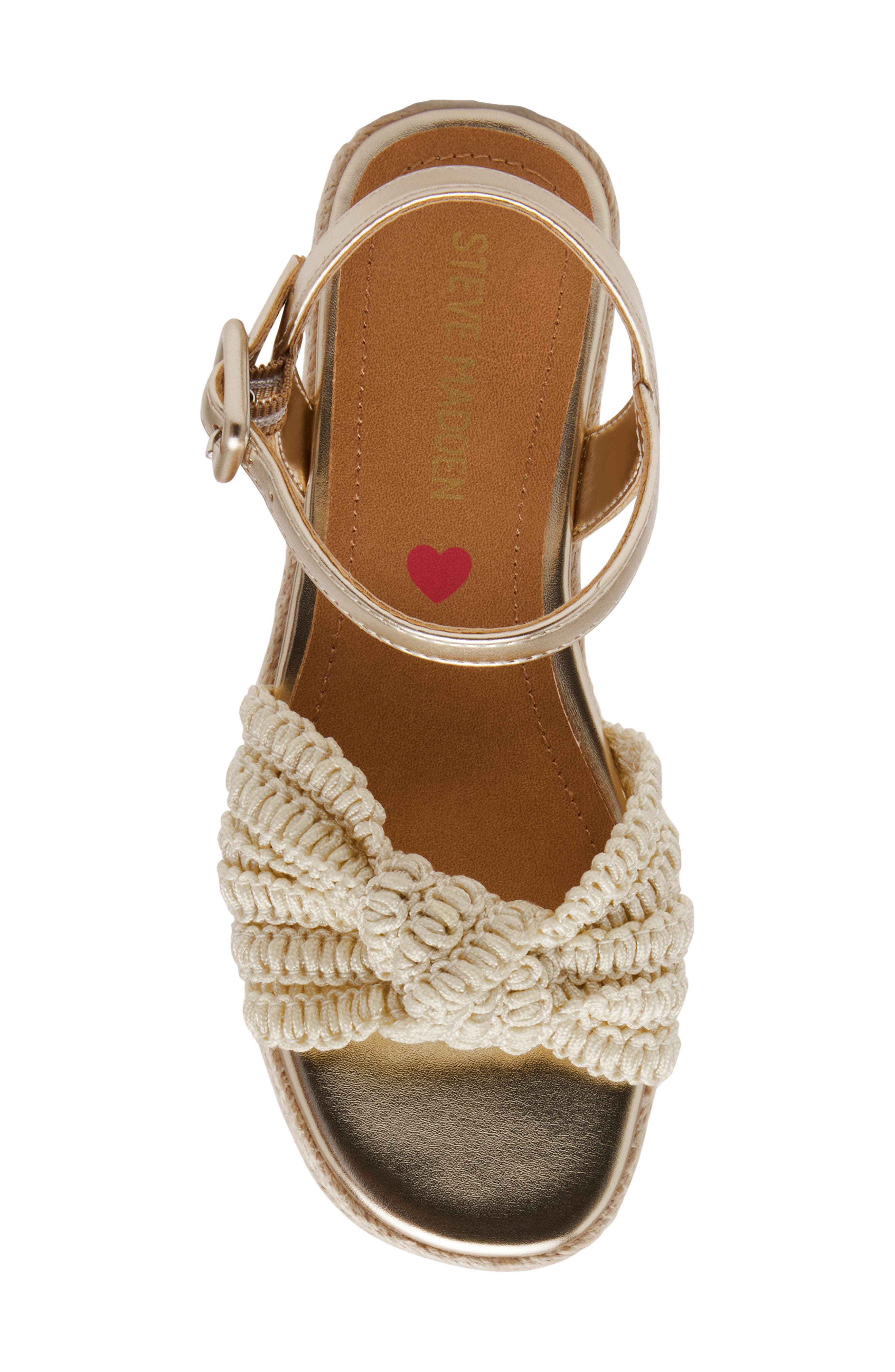 Steve Madden Kids' JCookie Platform Sandal, Alternate, color, Natural