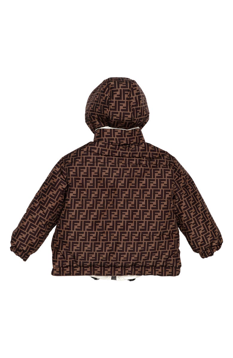 Fendi Kids' Reversible Hooded Coat, Alternate, color,