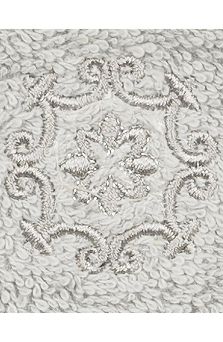 Linum Home Textiles Alyssa Embellished Washcloth - Set of 2 - Light Gray, Alternate, color, Light Gray